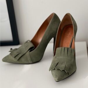 Chic Olive Green Women's Heels